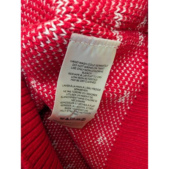 Free People Cropped Sweater Women's XS Red Easy Street Pattern Long Sleeve NWT - Picture 4 of 4
